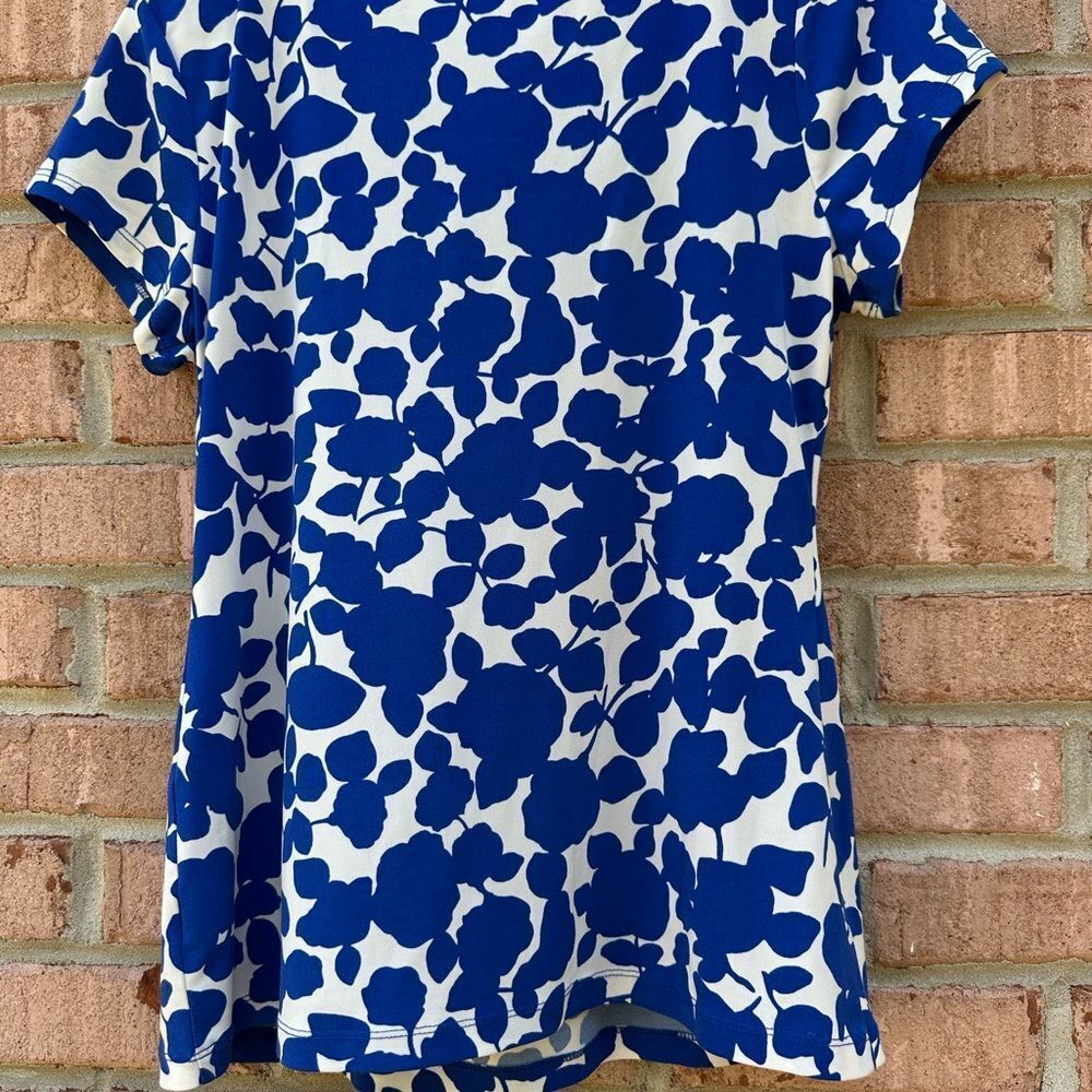 Blue and White Women's Top - Picture 7 of 7